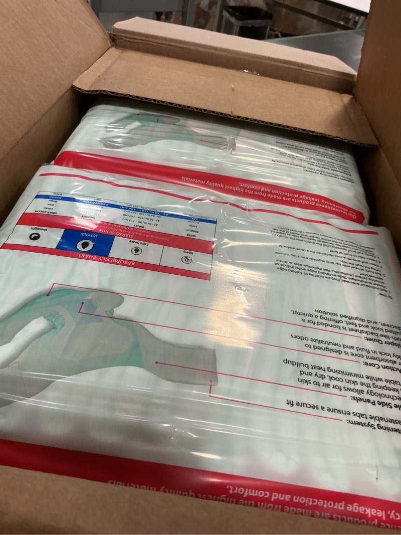 Condition photo showing Good Condition for cardinal health™ quilted adult briefs, wings™ super with breatheeasy™ technology, maximum absorbency, xx-large - case of 48 2xl case of 48