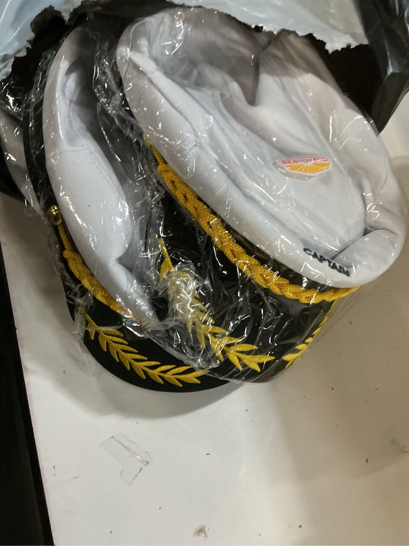 Condition photo showing New/Like New for VALICLUD 5PCS Captain Yacht Hat Sailor Hat Embroidered Hats Adjustable Captain Cap, 10.22X7.86X3.54in
