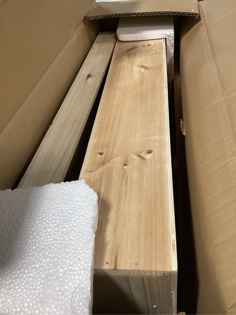 Condition photo showing As Is for Hanaive Flower Cart Display Stand with Wheels for Bridal Shower Baby Shower Party Large Country Market Vintage Wooden 3 Tier Cart for Display Flower Candy Party Crafted Items  (Different colors )