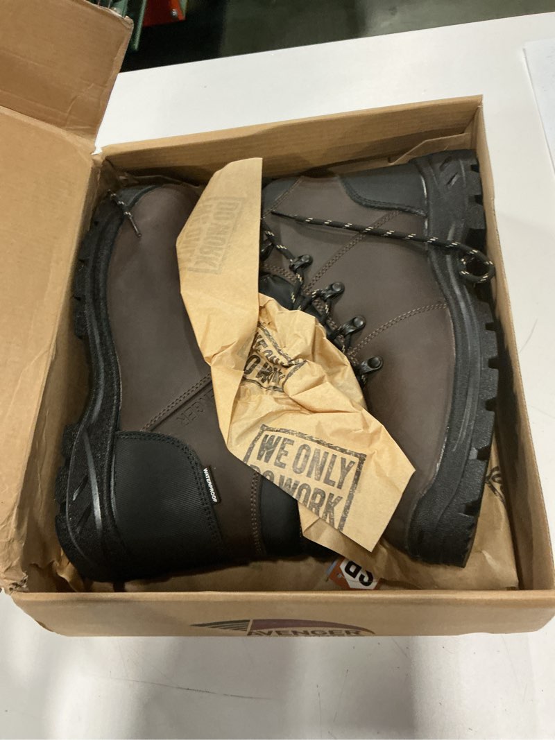 Condition photo showing New/Like New for Avenger Work Boots Men's Above Ankle Construction Boot, Brown, 13