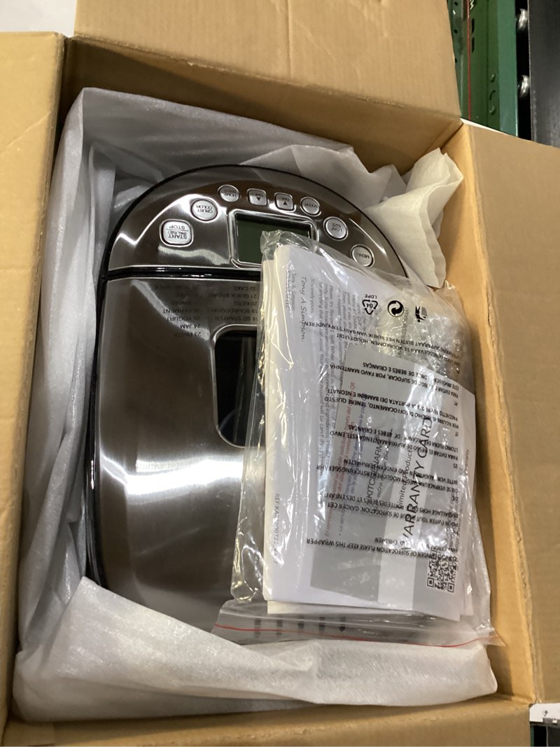 Condition photo showing New/Like New for KITCHENARM 29-in-1 SMART Bread Machine with Gluten Free Setting 2LB 1.5LB 1LB Bread Maker Machine with Homemade Cycle - Stainless Steel Breadmaker with Recipes Whole Wheat Bread Making Machine