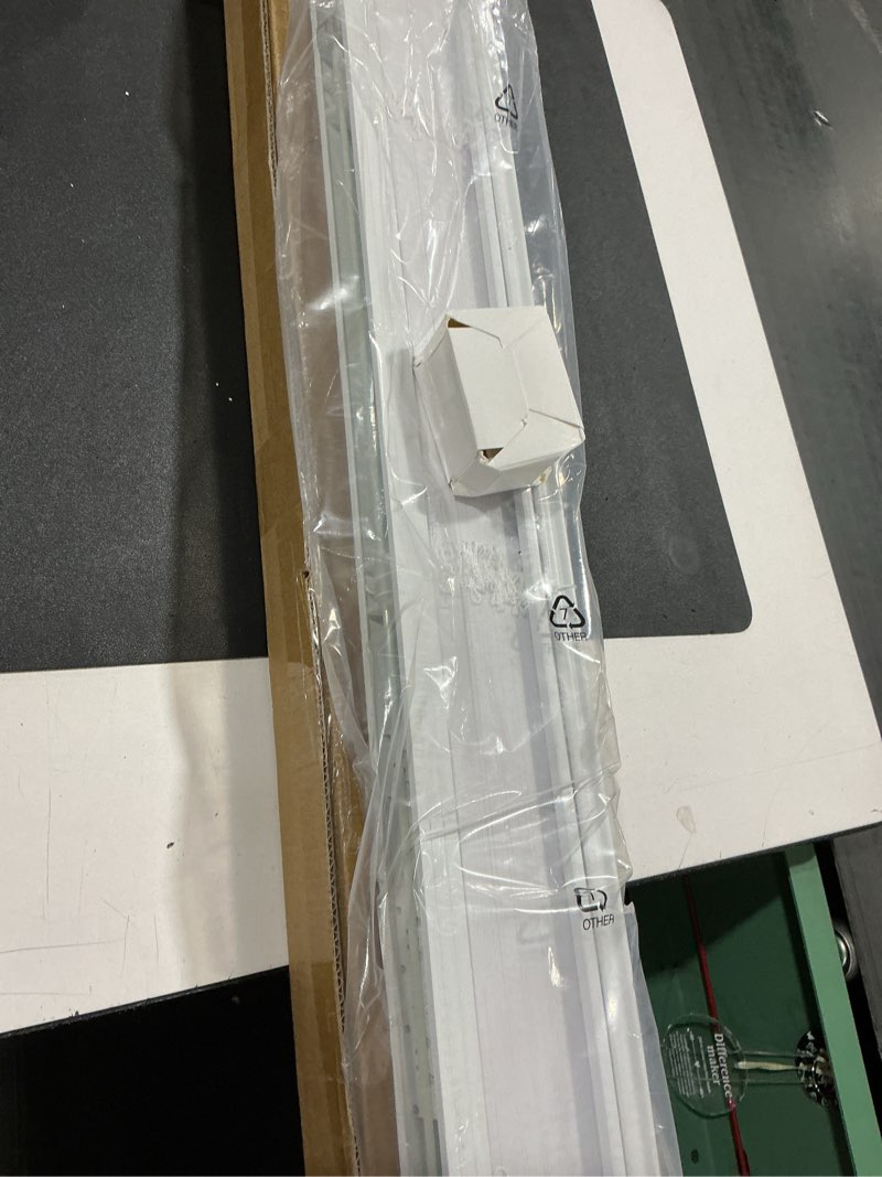 Condition photo showing Good Condition for calyx interiors pleated fabric window shade, light filtering, , 32.5\" w x 72\" h, white 32.5\"w x 72\"h white