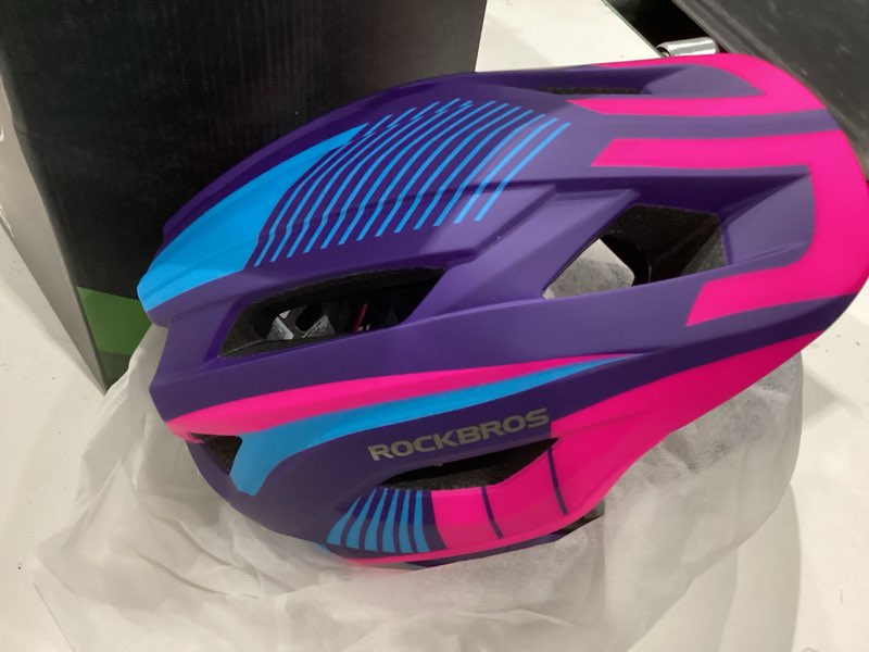 Condition photo showing Good Condition for rockbros kids full face helmet kids bike helmets lightweight toddler mountain bike helmet detachable for mtb bmx skating cycling scooter safety bicycle helmets for youth child boys girls ages 3-16 purple medium