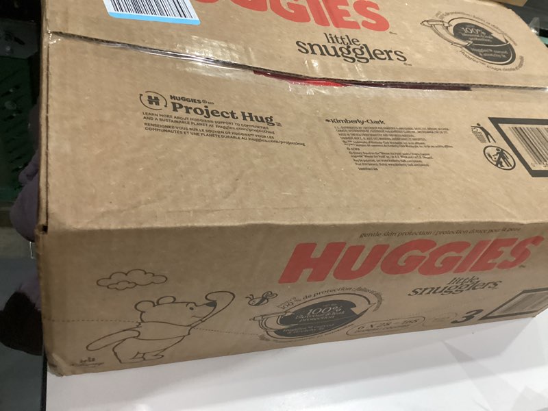 Condition photo showing New/Like New for Huggies Size 3 Diapers, Little Snugglers Baby Diapers, Size 3 (16-28 lbs), 168 Count (6 Packs of 28), Packaging May Vary Size 3 168