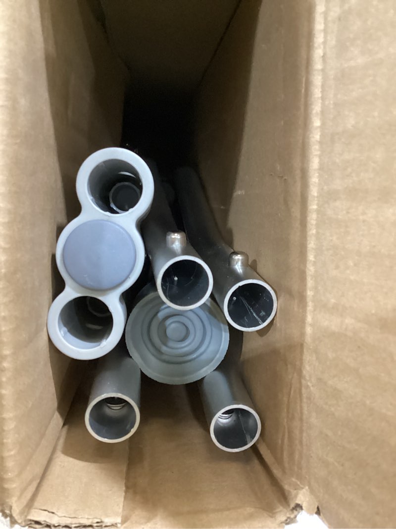 Condition photo showing As Is for aluminum crutches for kids & adults, lightweight adjustable crutches for walking with comfortable underarm pad and hand grip & crutch bag, 300 lb weight capacity, fitting 4'5"-5'10", 1 pair small 4'5"-5'10"