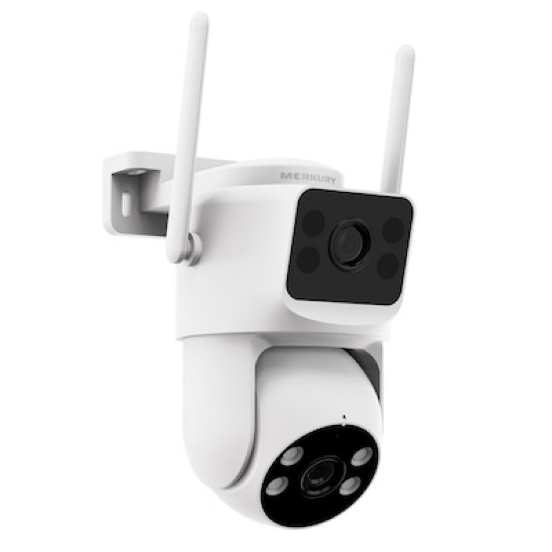 Merkury Smart 1080p Dual Lens Camera Outdoor 1 -Channel 1 -Camera 1080p Plug-in