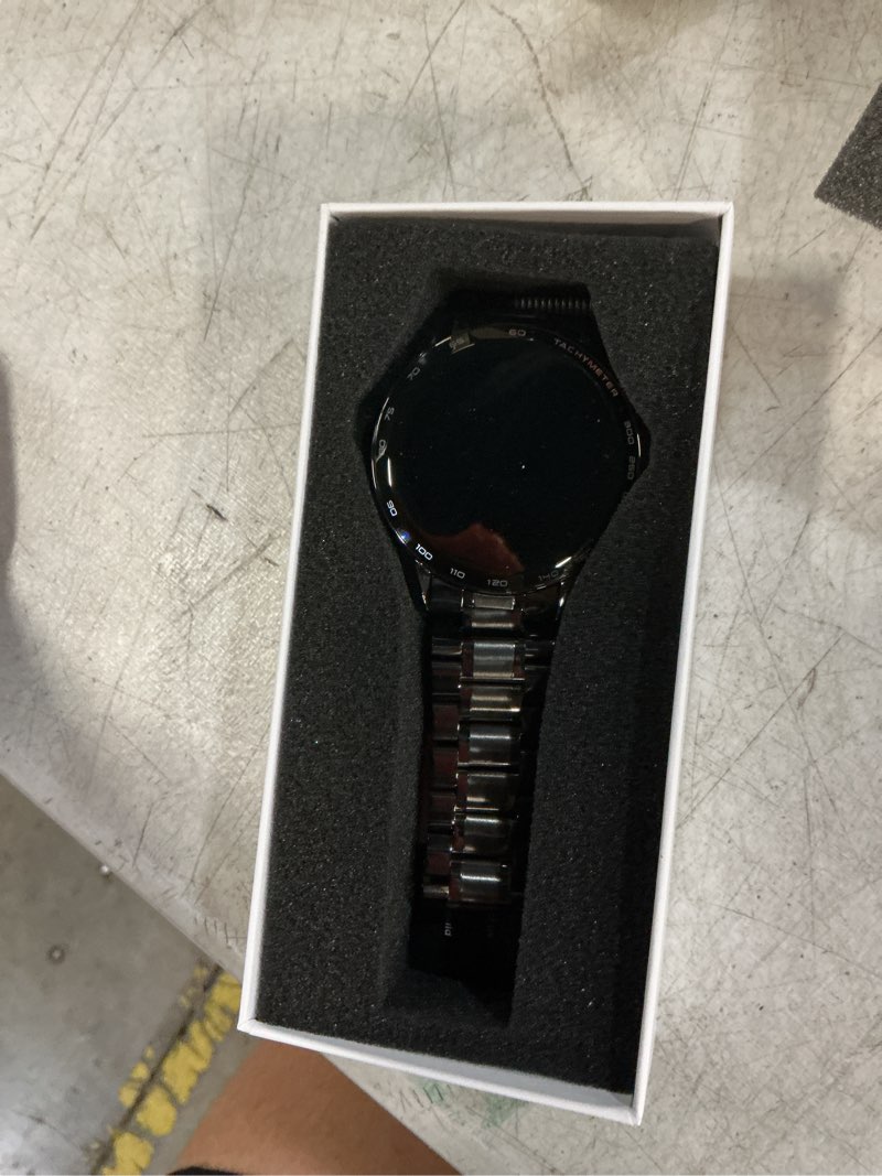Condition photo showing Good Condition for men smart watch for android ios, bluetooth calls voice chat with heart rate/sleep monitor fitness tracker, 1.3" full touch screen ip67 waterproof stainless steel activity tracker for men a-black