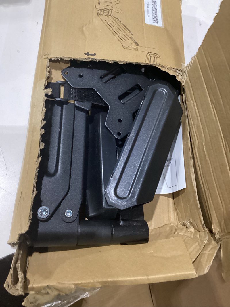 Condition photo showing As Is for suptek single monitor wall mount for 13 to 32 inch screens, gas spring monitor arm wall mount holds up to 10kg/22lbs, full motion adjustable,vesa mount 75x75/100x100mm(wm18)