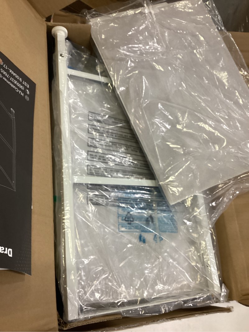 Condition photo showing Good Condition for Nightstand, Small 2 Drawer Dresser End Table Bedside Furniture, Wooden Top Fabric Bins for Bedroom, Closet, Entryway, Dorm, 11.8" D x 18" W x 20", White White 1