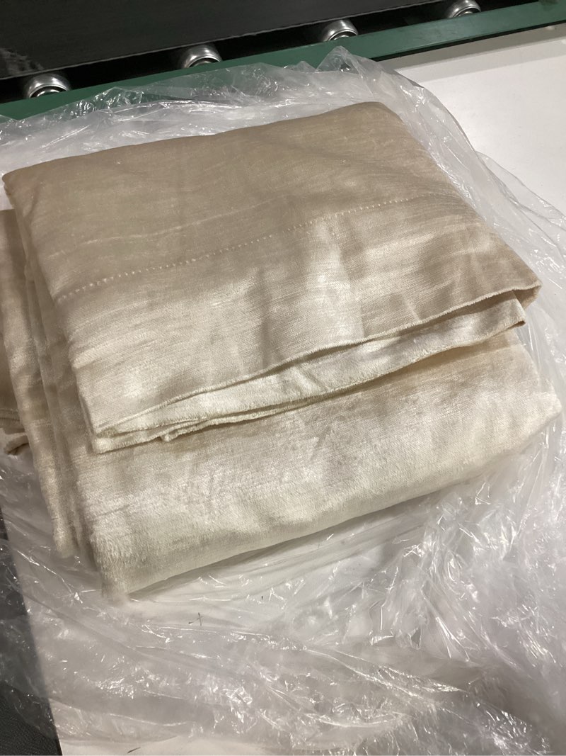 Condition photo showing Good Condition for raw silk curtain (48 in x 96 in set of 2) (quince)
