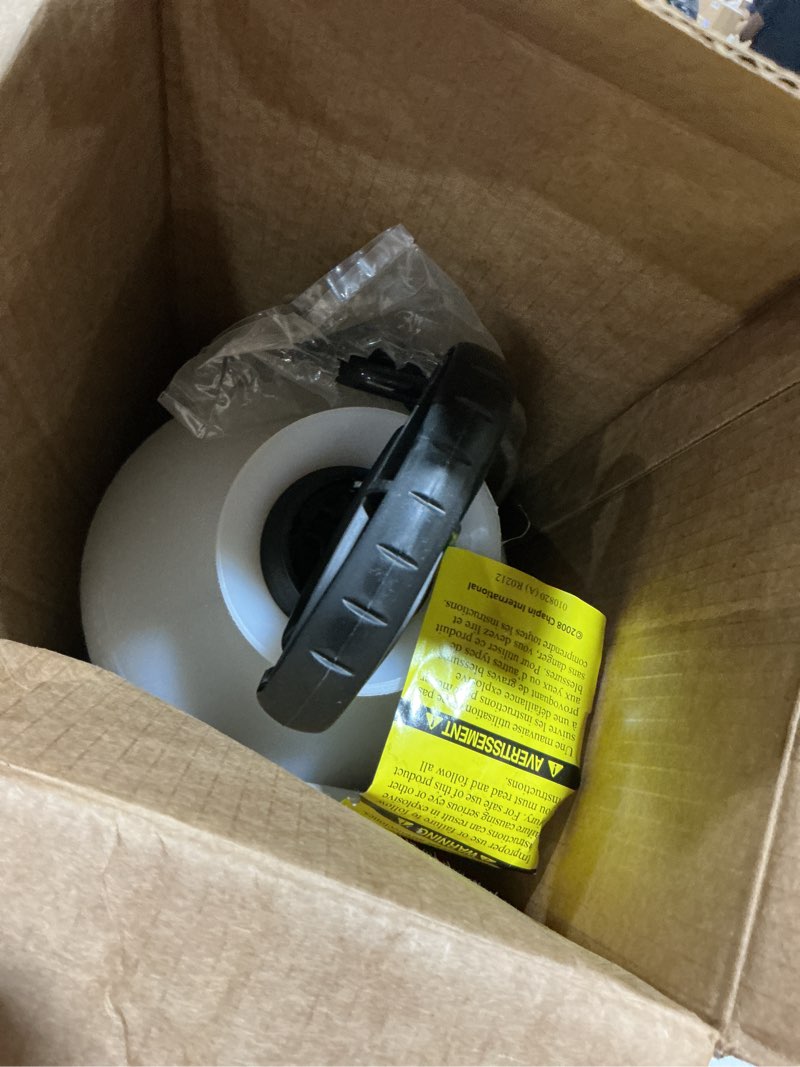 Condition photo showing New/Like New for chapin 20005 pump sprayer, 2?gallon, lawn & garden, translucent poly tank, funnel?top, surespray, adjustable cone nozzle & 34" hose for fertilizer, weed & pest application 2-gallon