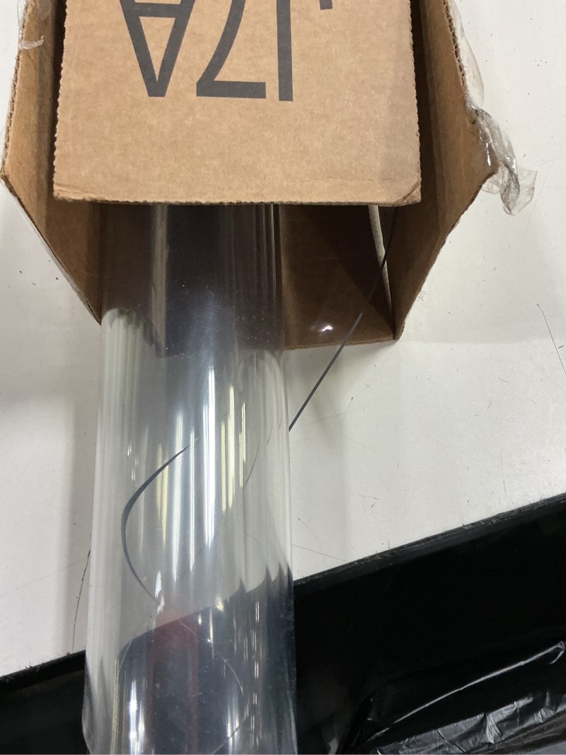 Condition photo showing Good Condition for warmstar clear table protector 2mm thick, dia.48 inch round table cover protector, plastic table cover, clear desk mat desk pad, desk protector mat for coffee table, writing desk, dining room clear 48" x 48"