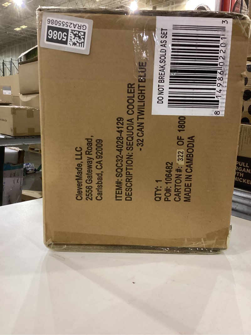 Condition photo showing New/Like New for CleverMade Sequoia Cooler Bag – 32 Can Insulated Soft-Sided Waterproof Picnic & Camping Cooler with 