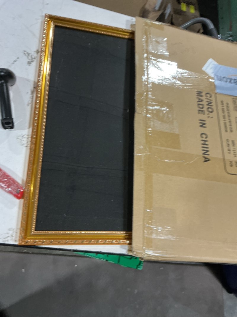 Condition photo showing Good Condition for picrit 18x24 gold poster frame, vintage photo frames with black backboard, retro ornate 18 x 24 picture frame for horizontal or vertical wall mounting, 1 pack. gold 18x24