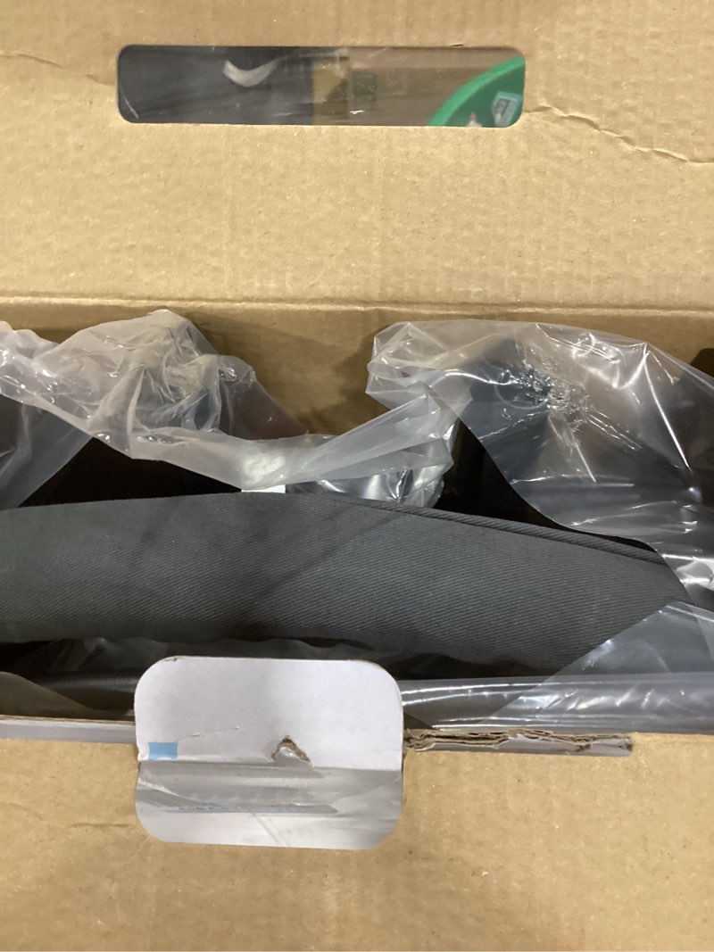 Condition photo showing New/Like New for HKAI Baby Bouncer, Portable Baby Bouncer Seat for Babies 0-18 Months, 100% Cotton Fabrics, 3 Modes of use with Rocker and Stationary Options, Infant Rocker Chair with Hanging Toys-Dark Grey