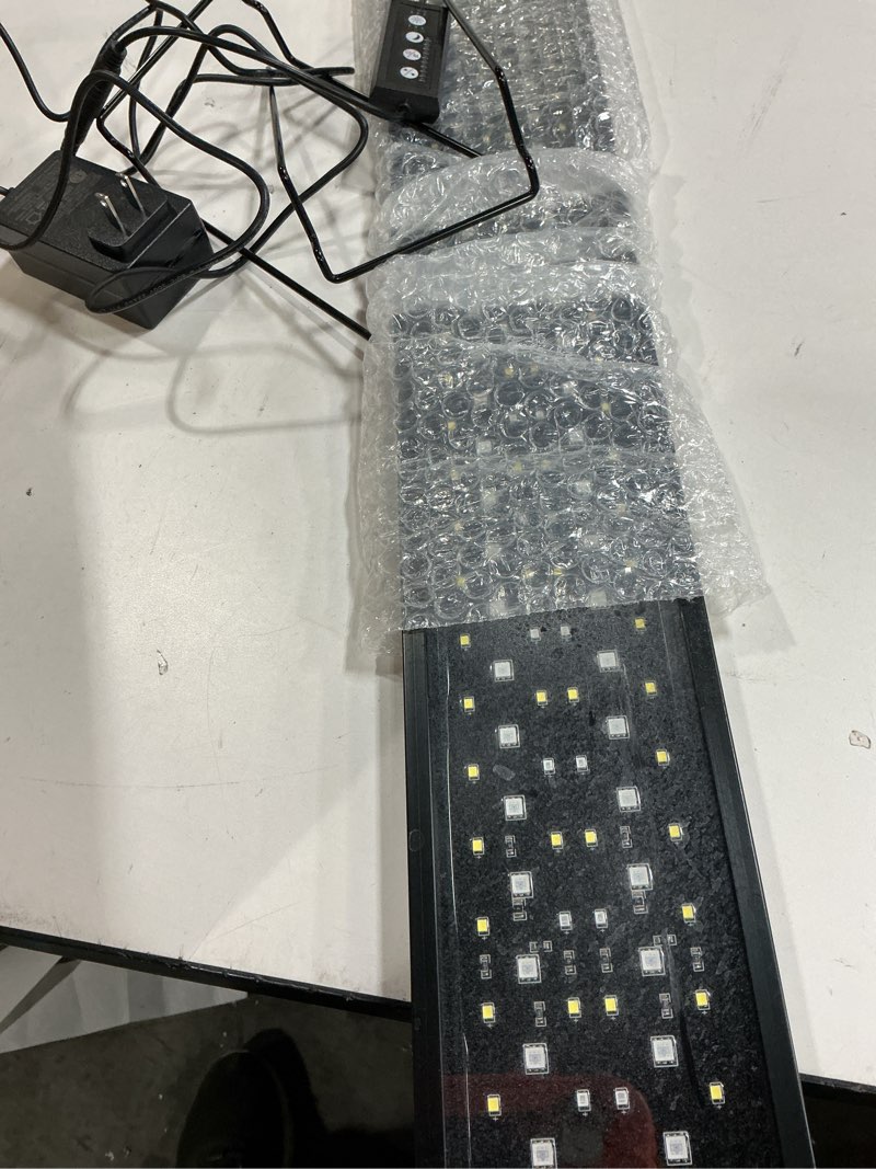 Condition photo showing As Is for AQUANEAT LED Aquarium Light for 18 to 24 Inch Fish Tank, Auto On Off with Timer, Full Spectrum, Adjustable Brightness, Daylight Moonlight Mode, for Fresh Water Low-to-Mid Light Plants