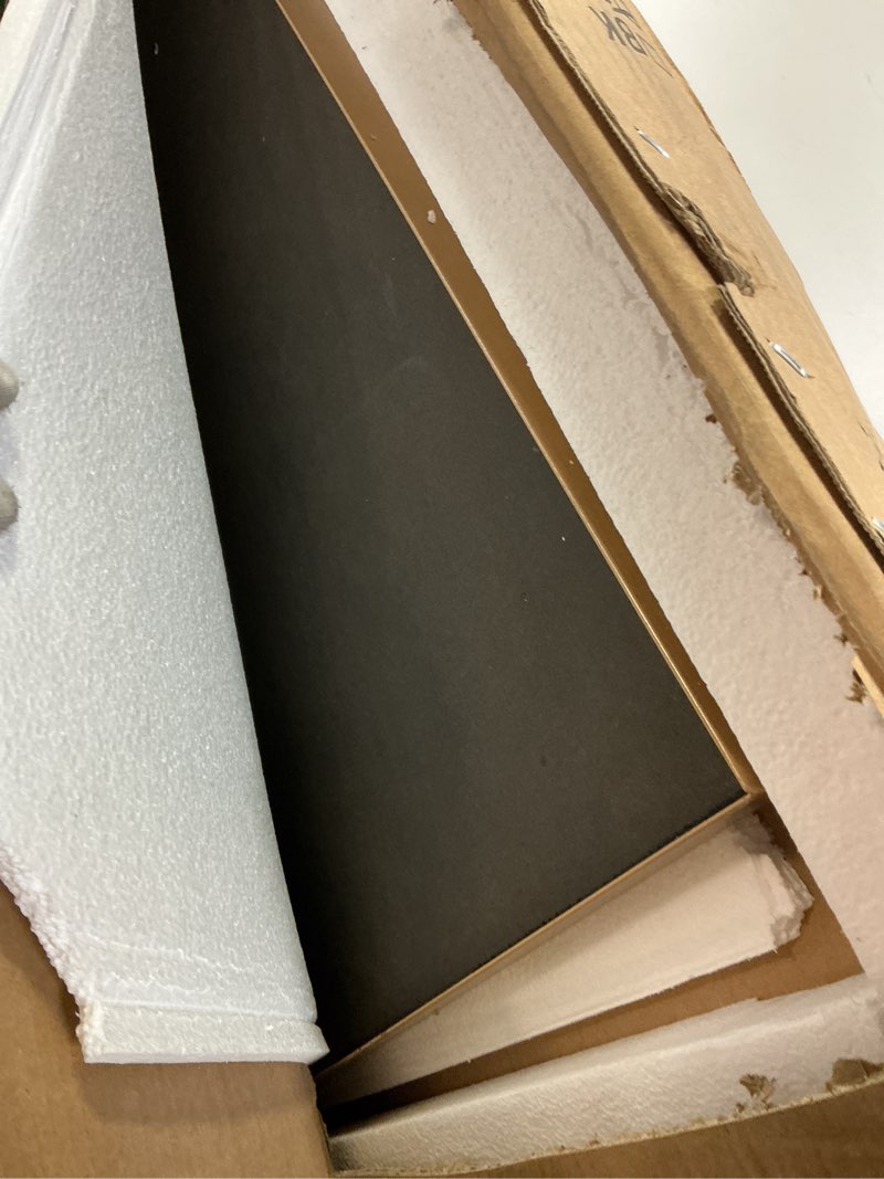 Condition photo showing Good Condition for Gold Brass Mirror for Wall,Gold Traditional Vintage Ornate Baroque Mirrors,Victorian Antique Bronze Mirrors with Full Matel Frame,Arched Mirror for Entryway/Bathroom/Fireplace 24"X36" Retro Gold 36"L x 24"W