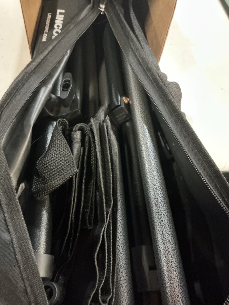 Condition photo showing New/Like New for linco lincostore backdrop stand for parties kit 10x7 ft adjustable back drop photography studio photo background support system with clamps, sand bag, carrying bag 4172 4174 (10x7 ft)