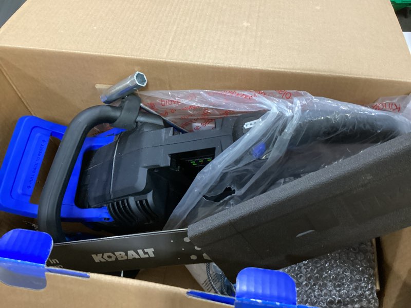 Condition photo showing Good Condition for kobalt 48-volt 14-in battery 4 ah chainsaw battery included charger included