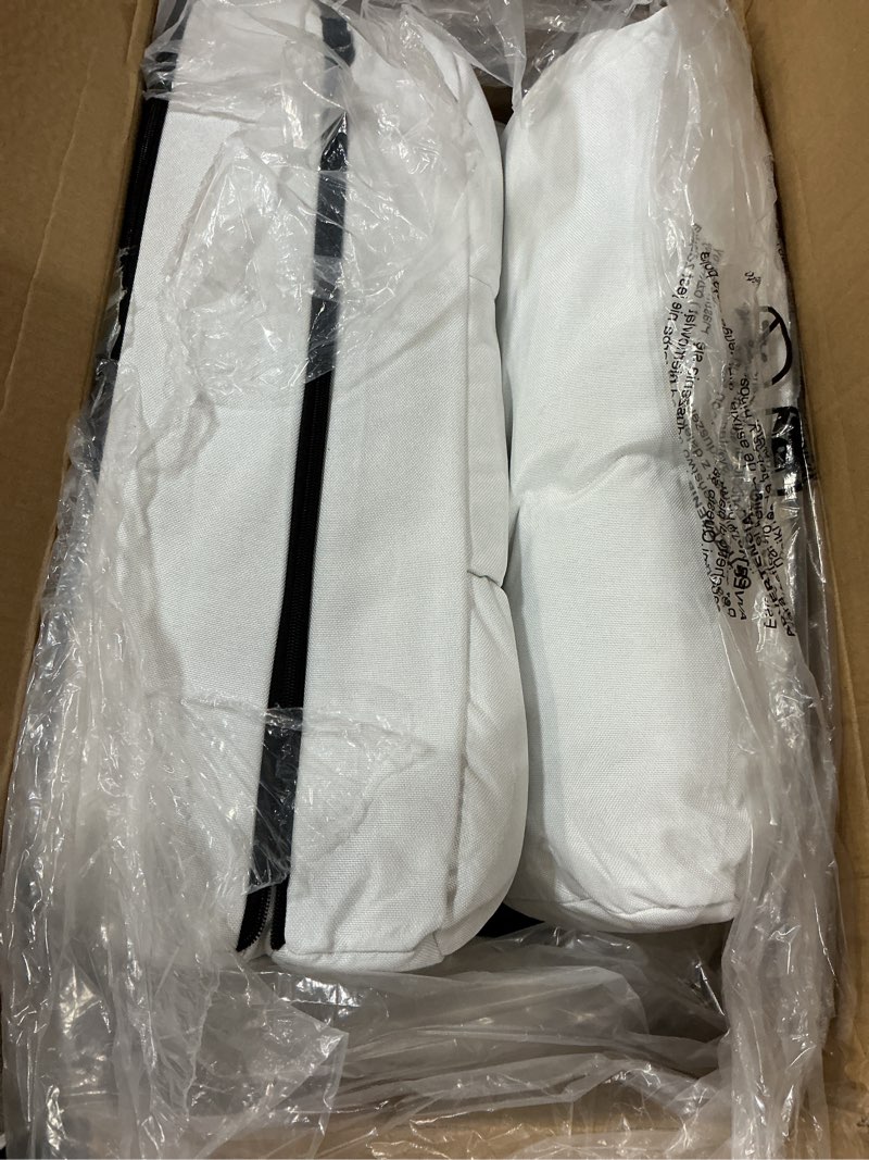 Condition photo showing Good Condition for folding lazy floor chair sofa with armrests and pillow-white - 22" x 26" x 29" (l x w x h)