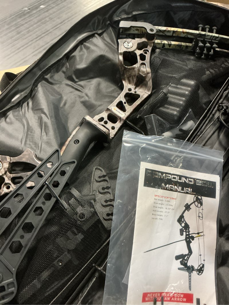 Condition photo showing Good Condition for Sanlida Hermit 10 ILF Hunting Recurve Bow Kit for Adults 60"-62" 30-55Lbs Archery Recurve Bow, CNC ILF Riser, Carbon & Graphite Foam Core ILF Limbs, RH Only, Limited Life-time Warranty 60" 40 Lbs