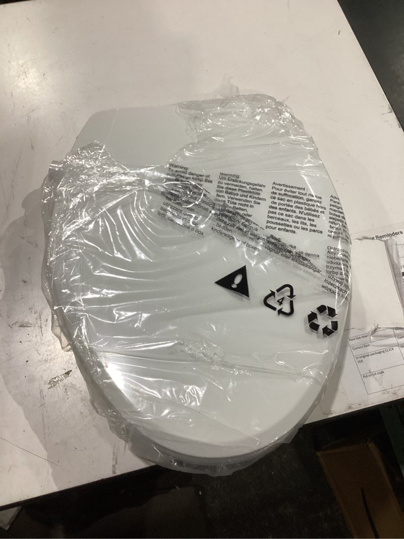 Condition photo showing Good Condition for clirass elongated bidet toilet seat with quiet-close, non-electric bidet mode with dual nozzles, fit elongated toilet seat, adjustable water pressure with brass inlet (elongated) elongated seat