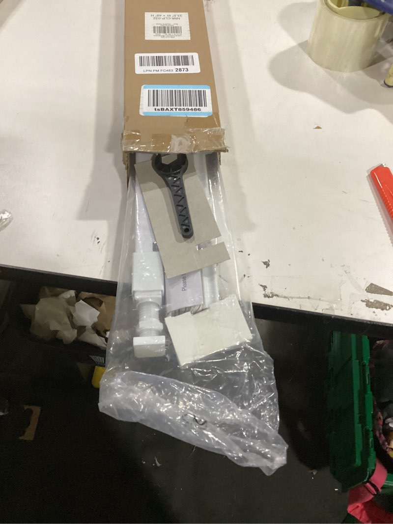 Condition photo showing Good Condition for LazBlinds No Tools No Drill 1" Vinyl Mini Blinds, Cordless Blinds for Windows, Light Filtering Horizontal Window Blinds & Shades, 33 1/2" W x 48" H, White Cordless-white 33 1/2" W x 48" H