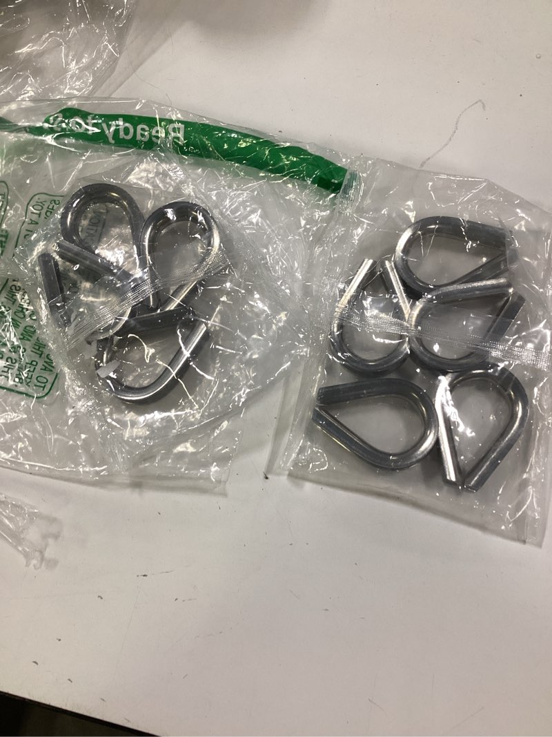Condition photo showing As Is for Heavy Duty Stainless Steel Thimbles for 5/16” Cables, T316 Marine Grade – Lot of 10 Lot of 10 5/16\" missing ONE
