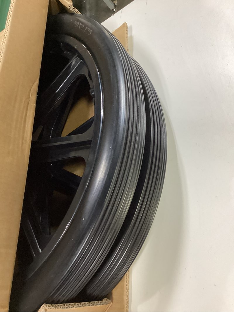 Condition photo showing Good Condition for gicool 20" flat free tire and wheel, with 3/4" & 5/8" bearing, 2.45" centered hub, replacement wheel for rubbermaid wheelbarrow, garden yard cart, 2 pcs