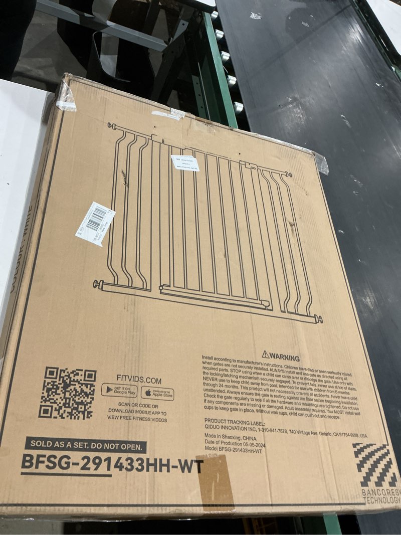 balancefrom walk thru safety gate fits tall white