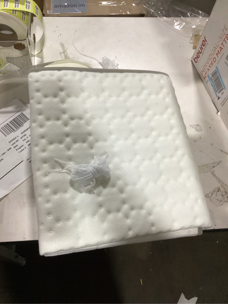 Condition photo showing As Is for Beurer UWB55 Heated Mattress Pad with 8 Temperature Settings & Ultra-Soft Fleece, 59" x 31.5", Electric Bed Warmer with Overheat Safety Features, Fast Heating, Machine Washable