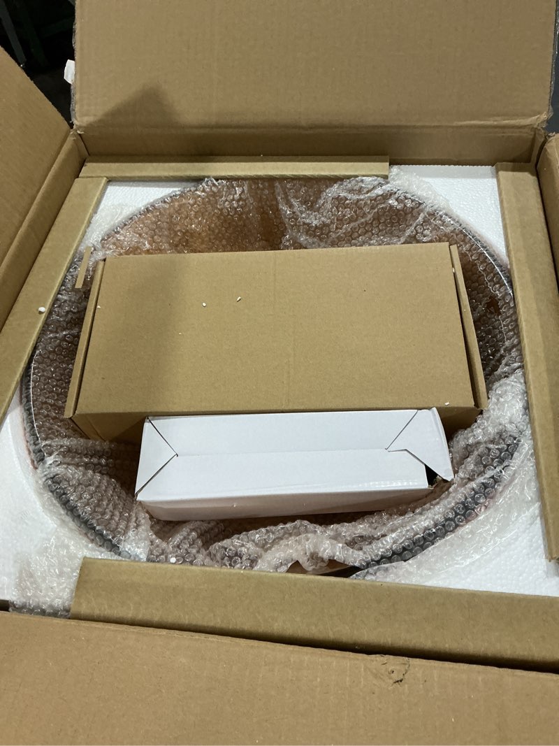 Condition photo showing Good Condition for (Similar to stock photo) Vessel Sink 16.5\" Bathroom Sinks Tempered Glass Brown Art Basin Round Bowl with Faucet Combo, Tree Streak Pattern(20210)