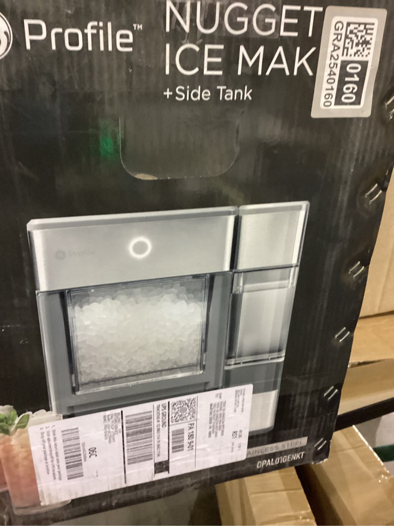 Condition photo showing New/Like New for GE Profile Opal | Countertop Nugget Ice Maker with Side Tank | Portable Ice Machine Makes up to 24 lbs. of Ice Per Day | Stainless Steel Finish