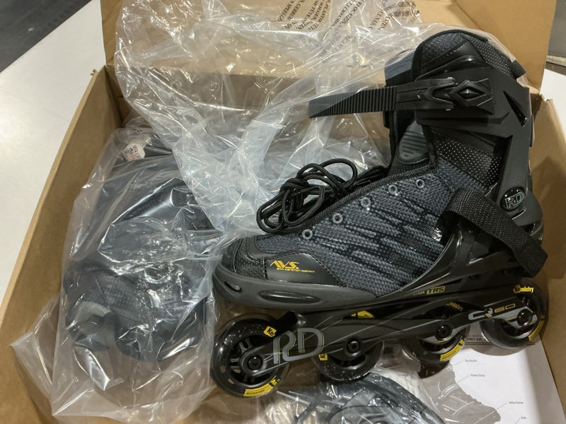 Condition photo showing Good Condition for Roller Derby AERIO Q-60 Men's Inline Skates Black/Gold US 12/UK 11
