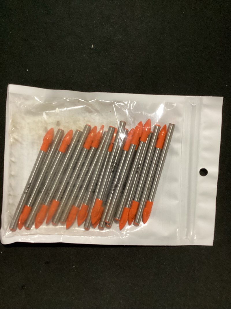 Condition photo showing New/Like New for 20 pieces 6 mm tile drill bits cemented carbide masonry drill bits for glass multi-material concrete drill bit cement drill bit tile bits ceramic carbide drill bit for glass plastic brick wall, orange