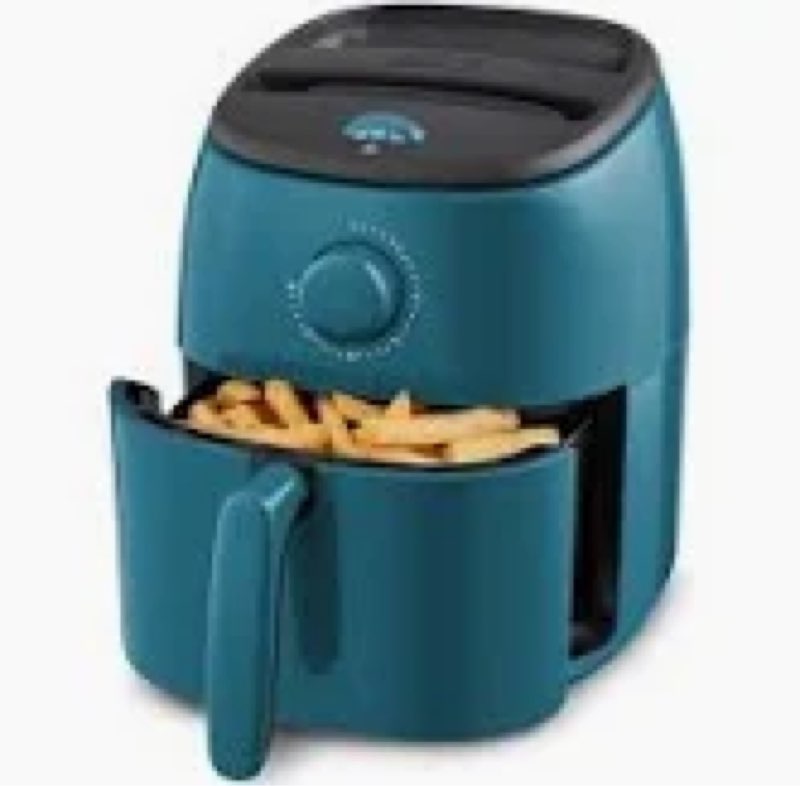 DASH Tasti-Crisp™ Electric Air Fryer + Oven Cooker with Temperature Control, Non-stick Fry Basket, Recipe Guide + Auto Shut Off Feature, 1000-Watt, 2.6 Quart - Teal