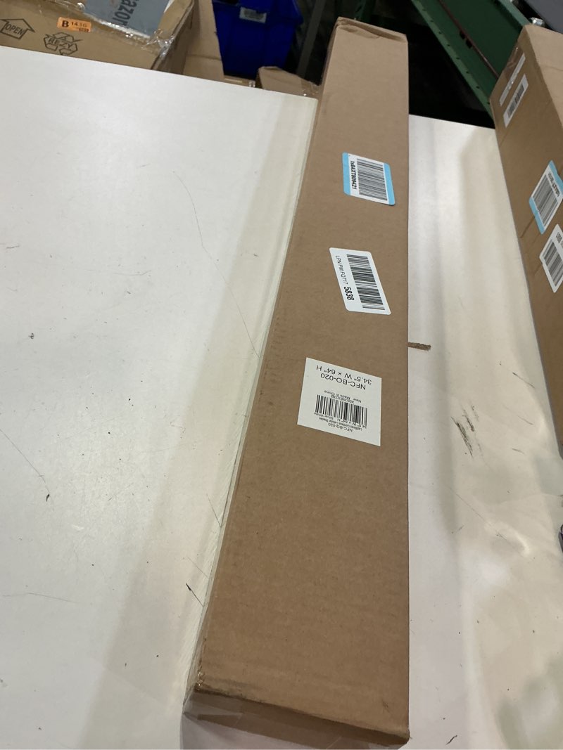 Condition photo showing New/Like New for lazblinds cordless cellular shades, no tools no drill blackout honeycomb shades pleated blinds for windows, 34 1/2" w x 64" h, silver white blackout-silver white 34 1/2'' w x 64'' h