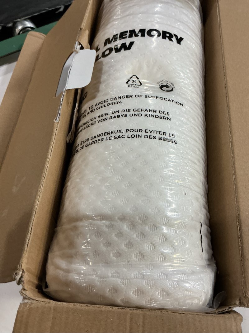 Condition photo showing New/Like New for osteo cervical pillow for neck pain relief, hollow design odorless memory foam pillows with cooling case, adjustable orthopedic bed pillow for sleeping, support for side back sleepers queen(25.5*16.5*5.2/4.1 inches) white
