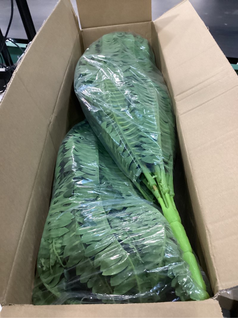 Condition photo showing New/Like New for forest prince 50" fake ferns bush plants with 96 frond, 2 faux ferns for outdoors planter large garden porch entrance balcony windowsill home decor 50" 2 pcs