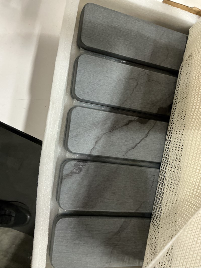 Condition photo showing Good Condition for Large Stone Dish Drying Mat for Kitchen Counter, Quick Dry Stone Dishes Mats,Foldable Water Absorbing Diatomaceous Earth Drying Organizer Pad for Plate Rack Bottles Utensils(Dark Gray 24"×16" & 8"x4") Dark Gray 24" x 16"