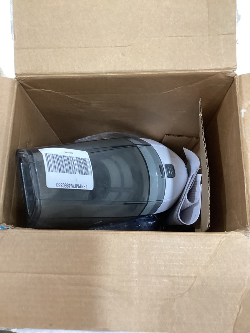 Condition photo showing As Is for black+decker dustbuster advancedclean handheld vacuum cordless, compact home and car vacuum with crevice tool ,rotating nozzle and charging station, large dust bowl (chv1410l)