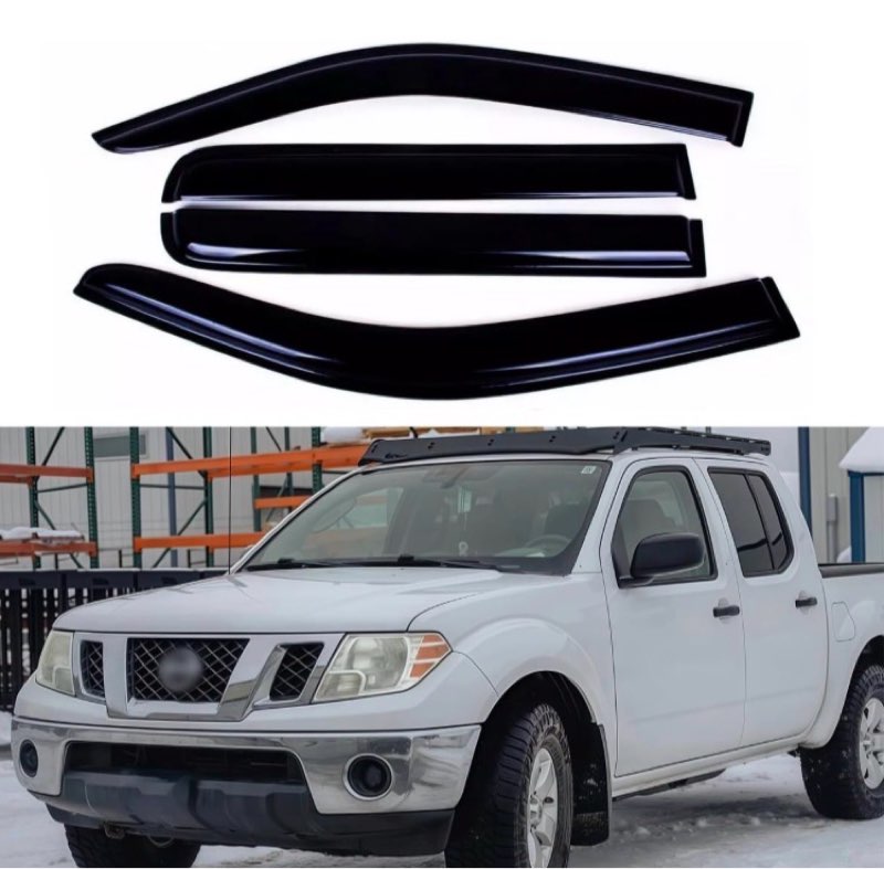 AceRide Window Visors Compatible with Nissan Frontier Crew Cab 2005-2021,Rain Guards Sun Shields Win