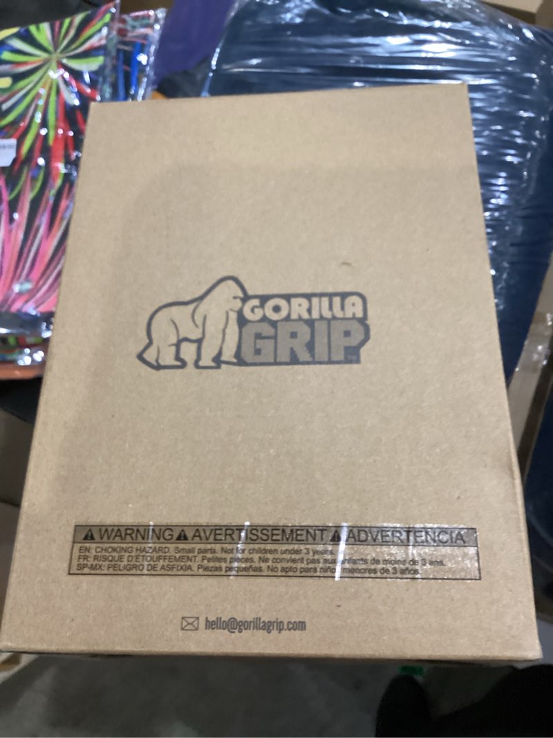 Condition photo showing New/Like New for GORILLA GRIP BPA-Free Leakproof Bento Lunch Box for Women, Men, Kids, On-the-go Easy to Carry Handle, Microwave Safe Hot or Cold Food Container, Lid Includes Built-In Utensil Set, 1 Tier Style, Black Black 1 Tier