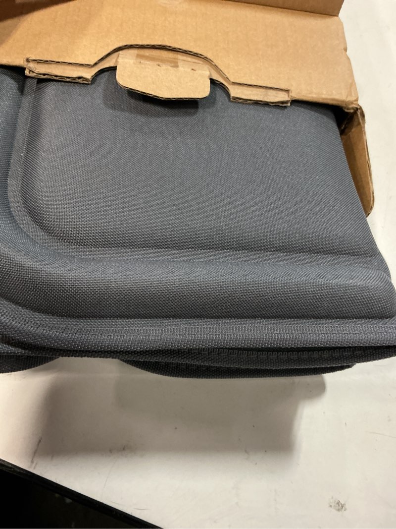 Condition photo showing Good Condition for munchkin child car seat protector, elite seat guardian with grime guard fabric, dark grey
