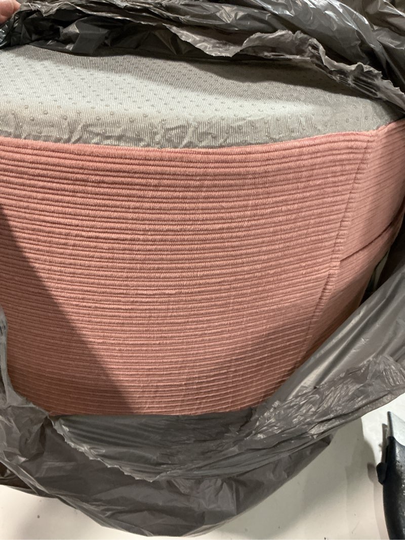 Condition photo showing Good Condition for lita round stuffed pouf ottoman, corduroy poufs with high-density foam filling and washable cover, furry and fluffy bean bag foot stools ottoman for living room, bedroom, office, beige, round round corduroy beige