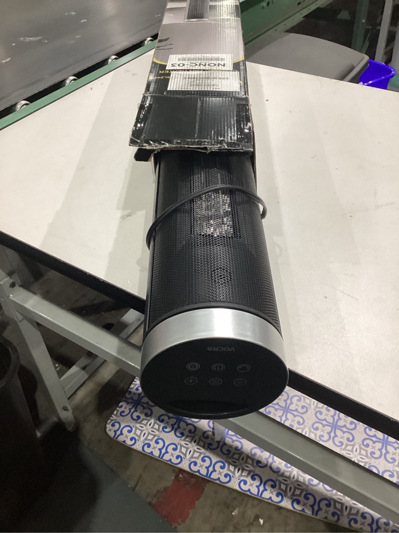 Condition photo showing Good Condition for space heater for indoor use with remote - 70° oscillating tower electric heater, 24 inchs, 12h timer, 1500w quiet ptc ceramic heating with thermostat, fast safety heat for office, home, bedroom