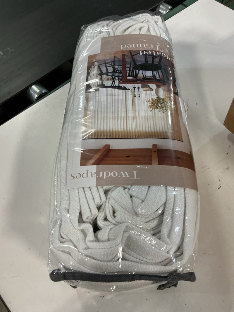 Condition photo showing Good Condition for extra wide pinch pleated linen curtains 90 inches long 70 inch width for living room bedroom light filtering white semi sheer pleat window curtain pinch pleated drape with hooks rings 1 panel 70x90 snow white 70"w x 90"l (pack of 1)
