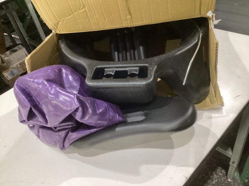 Condition photo showing As Is for (used)gaiam classic balance ball chair – ergonomic stability chair for desk & office | yoga ball seat with base, air pump, & exercise guide | improves posture & core strength (300 lb capacity) classic purple