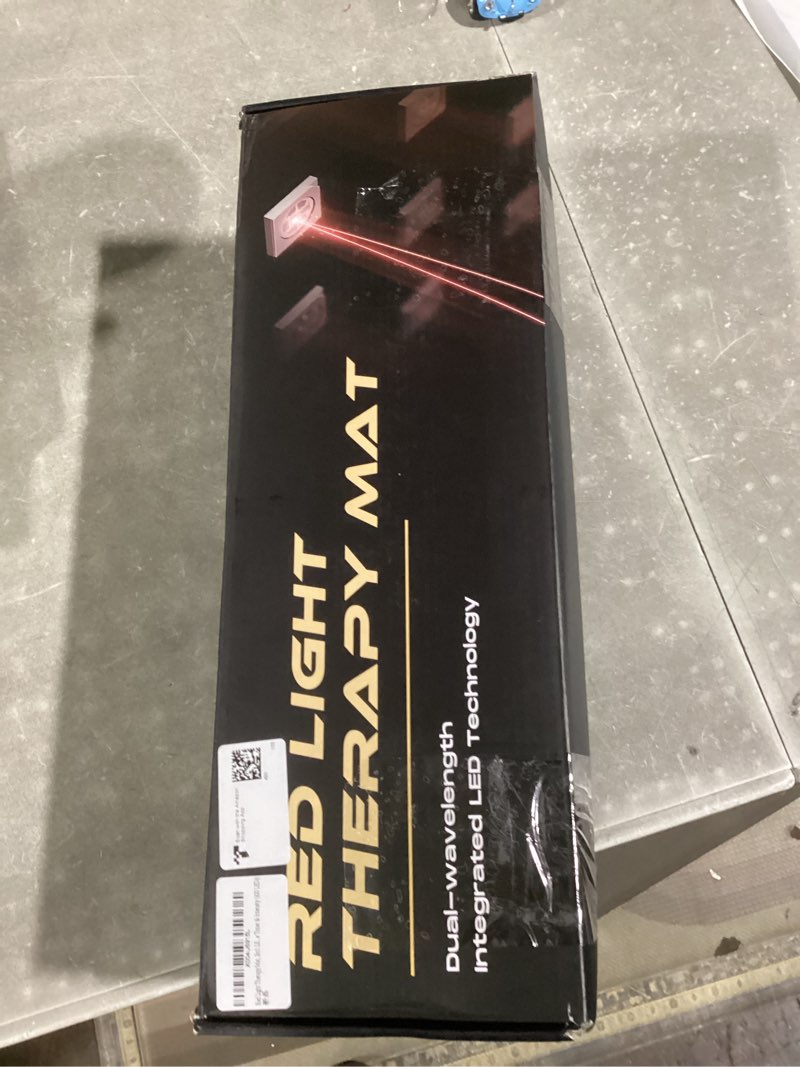 Condition photo showing As Is for VEVOR Red Light Therapy Mat for Body, 400PCS 3-Chip LED Light Therapy Pad with Controller, 10Hz Pulse, 5-30 Min Timer, 660nm Red & 850nm Near Infrared Light Therapy Blanket for Pain Relief, Skin Healt