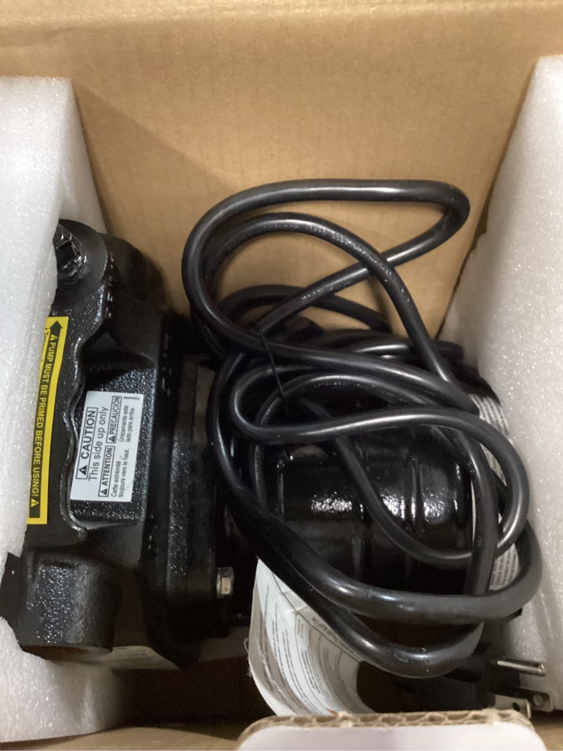 Condition photo showing New/Like New for utilitech 1/2-hp 25-gpm cast iron electric utility pump